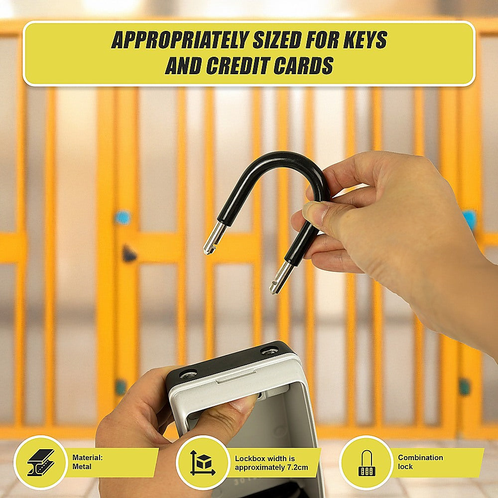 Masonry Tools: Security 4 Digit Combination Cable Lock Box With Luminous Dials