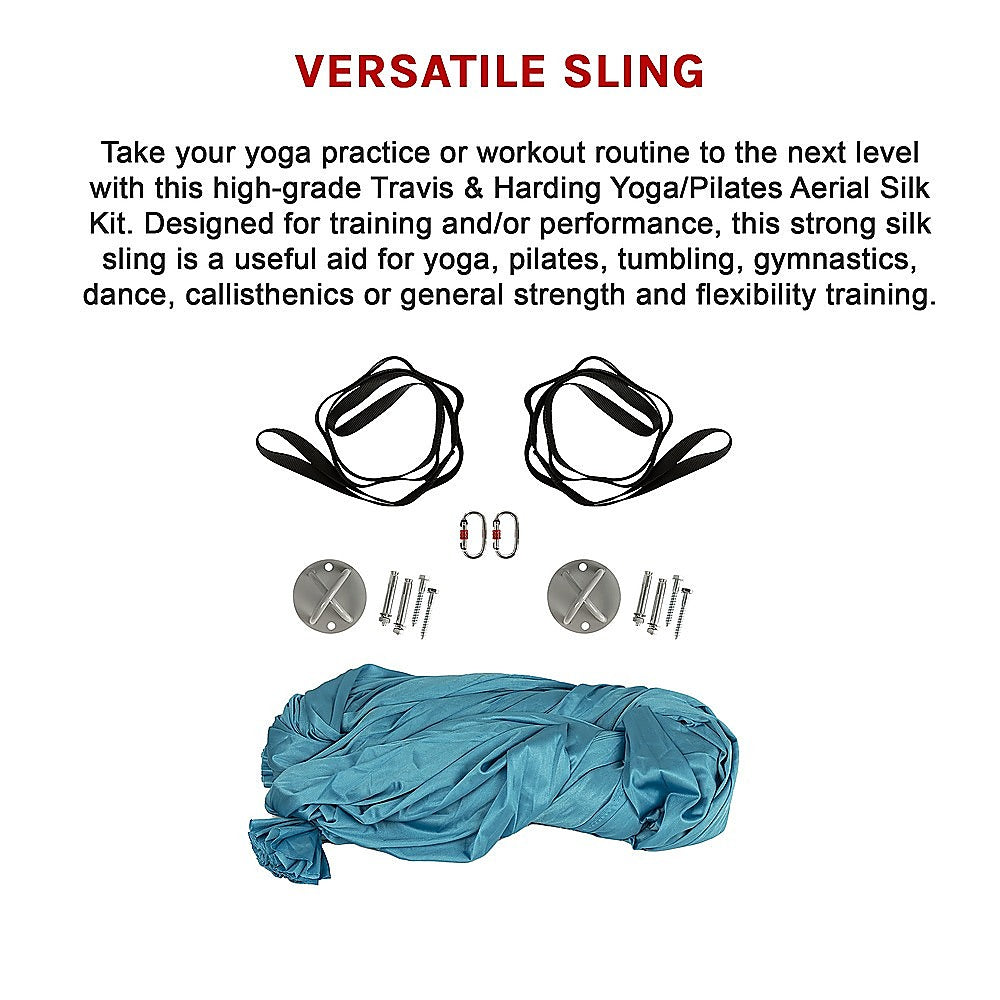 Yoga & Pilates: 5x2.8m Yoga Pilates Aerial Silk Kit Swing Anti-Gravity Hammock