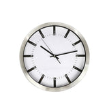 Clocks: Modern Wall Clock Silent Non-Ticking Quartz Battery Operated Stainless Steel