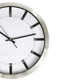 Clocks: Modern Wall Clock Silent Non-Ticking Quartz Battery Operated Stainless Steel
