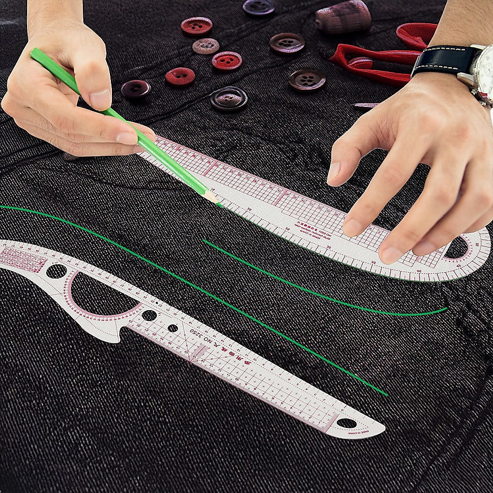 Arts & Crafts: 9pc French Curve Ruler Set DIY Sewing Pattern Measuring Tool for Dressmaker