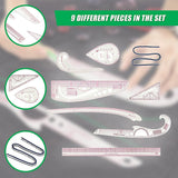 9pc French Curve Ruler Set DIY Sewing Pattern Measuring Tool for Dressmaker