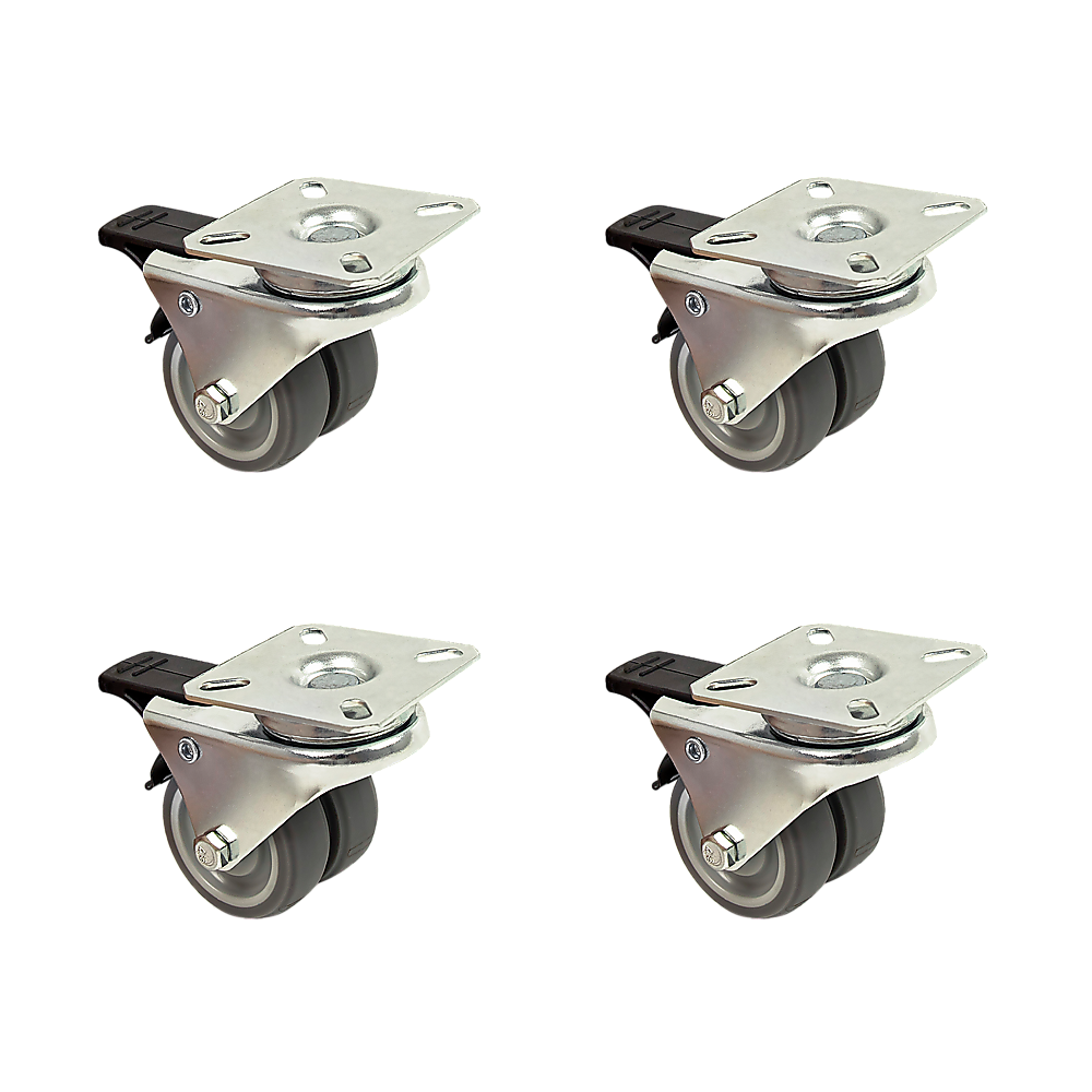 Ladders & Scaffolding: 4x 2 Inch Heavy Duty Swivel Castor Wheels 50mm Brake