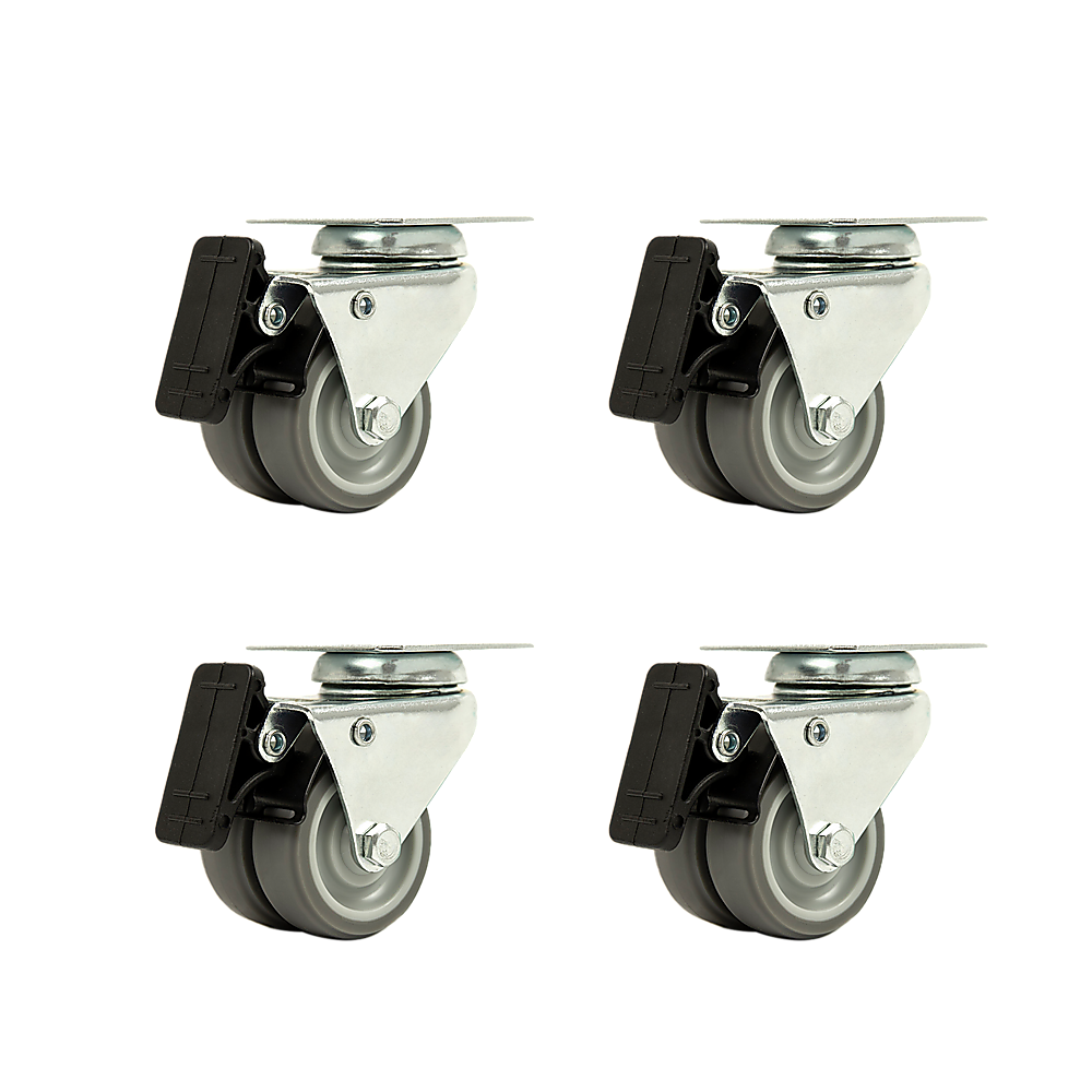 Ladders & Scaffolding: 4x 2 Inch Heavy Duty Swivel Castor Wheels 50mm Brake