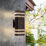 Gardening Accessories: Modern 12 Inch LED Up Down Wall Light Dual Lamp with Dusk to Dawn Sensor