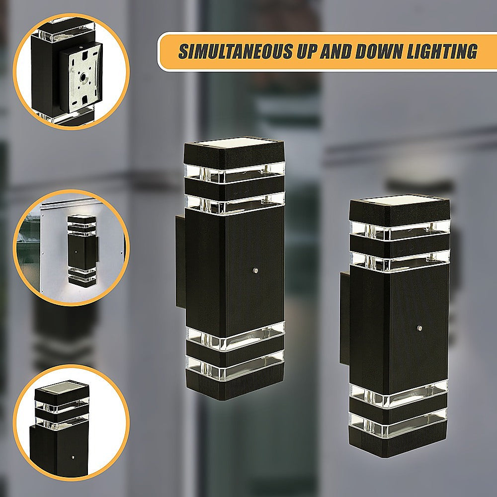 Gardening Accessories: Modern 12 Inch LED Up Down Wall Light Dual Lamp with Dusk to Dawn Sensor