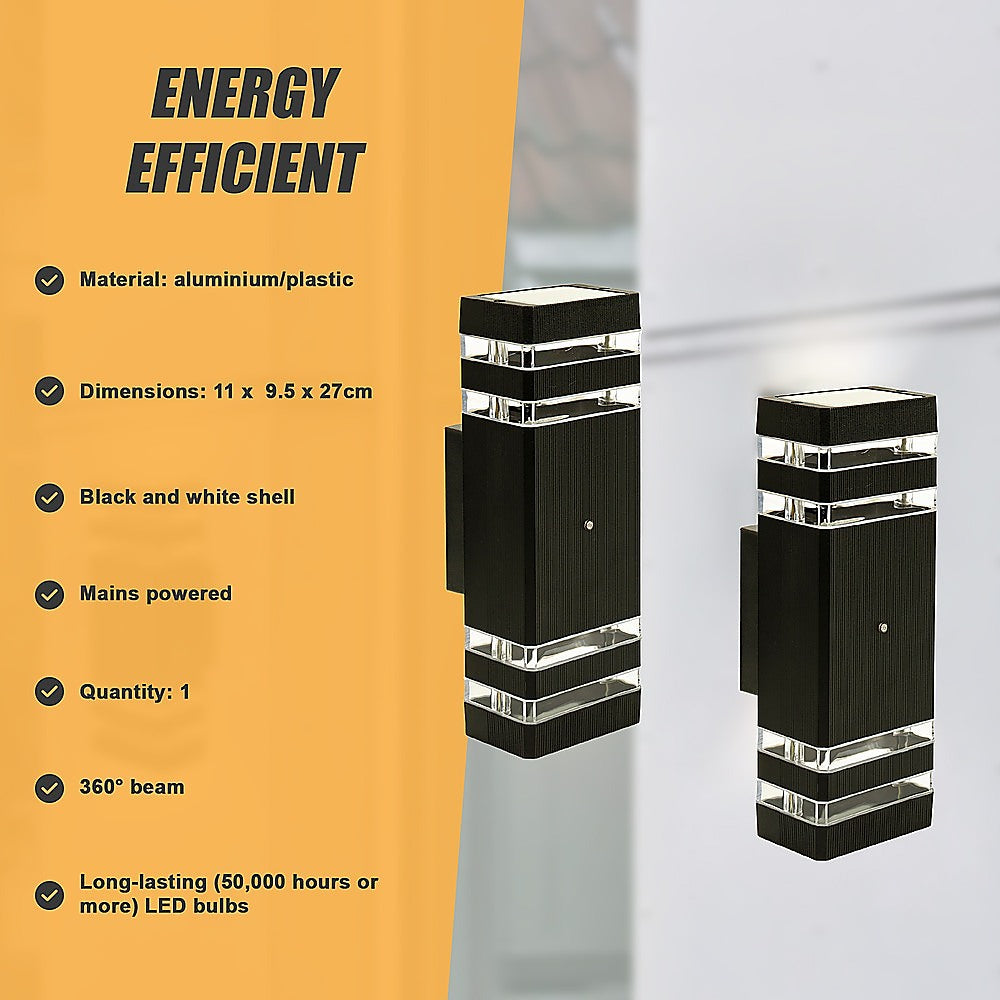 Gardening Accessories: Modern 12 Inch LED Up Down Wall Light Dual Lamp with Dusk to Dawn Sensor