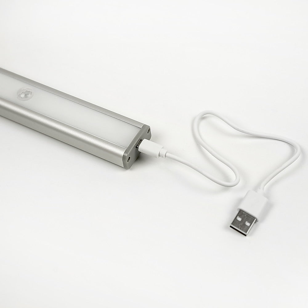 Night Lights & Ambient Lighting: 2 x 46 LED Stick-on Wireless Under Cabinet Light Rechargeable Motion Sensor Closet Lamp
