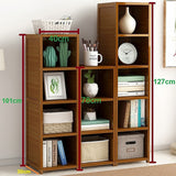 3 Piece Bamboo Adjustable Shelf Set – Bookcase Display Storage Rack Stand
