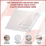 Kitchen Utensils: PVC Tablecloth Protector Table Cover Dining Table Cloth Plastic 2134x1070mm 1.5mm