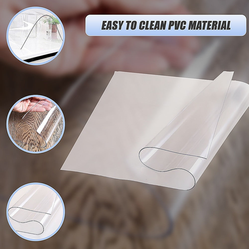 Kitchen Utensils: PVC Tablecloth Protector Table Cover Dining Table Cloth Plastic 2134x1070mm 1.5mm