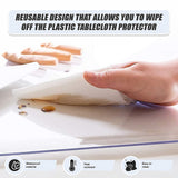 Kitchen Utensils: PVC Tablecloth Protector Table Cover Dining Table Cloth Plastic 2134x1070mm 1.5mm