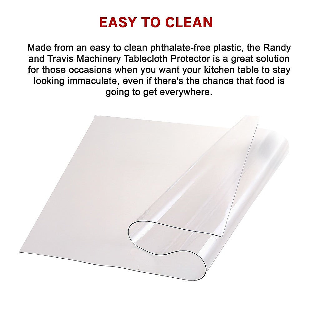 Kitchen Utensils: PVC Tablecloth Protector Table Cover Dining Table Cloth Plastic 2134x1070mm 1.5mm