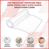 Kitchen Utensils: PVC Tablecloth Protector Table Cover Dining Table Cloth Plastic 2800x1170mm 2.0mm