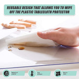 Kitchen Utensils: PVC Tablecloth Protector Table Cover Dining Table Cloth Plastic 2800x1170mm 2.0mm