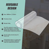 Kitchen Utensils: PVC Tablecloth Protector Table Cover Dining Table Cloth Plastic 2800x1170mm 2.0mm