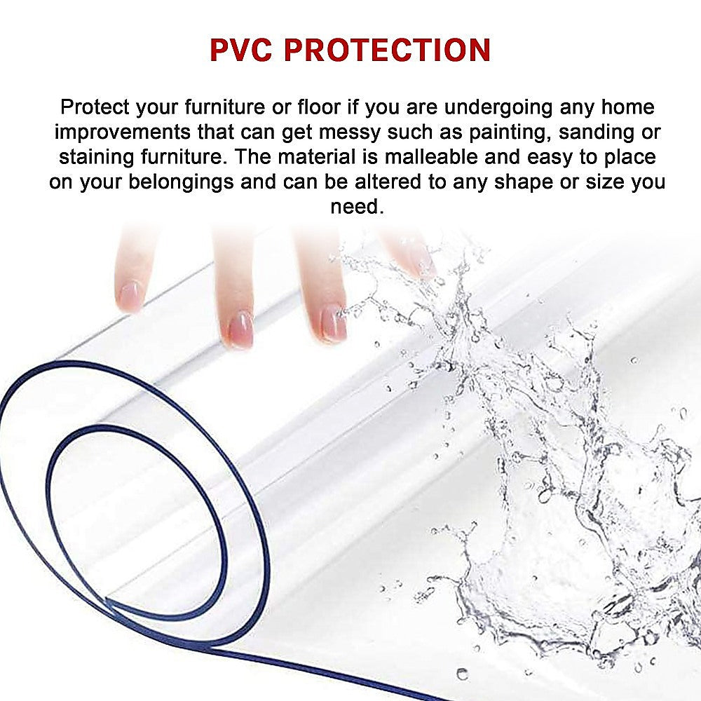 Kitchen Utensils: PVC Tablecloth Protector Table Cover Dining Table Cloth Plastic 2800x1170mm 2.0mm