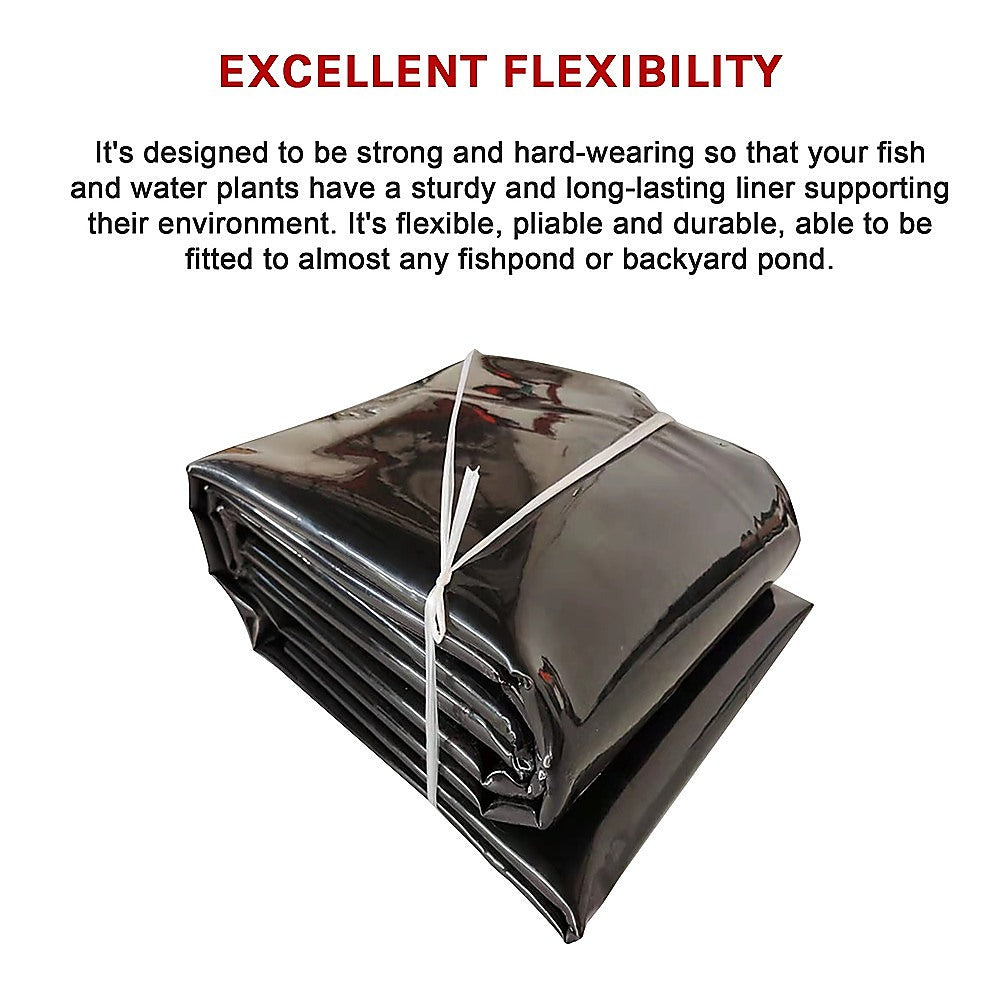 Gardening Accessories: Fish Pond Liner 3 x 4.6m x 0.5mm Garden Pool Membrane Reinforced