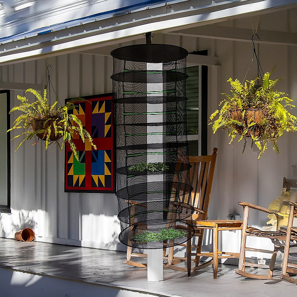 Gardening Accessories: Herb Drying Rack Net 8 Layer Dryer Mesh Hanging Dryer Rack Zipper Dry Rack