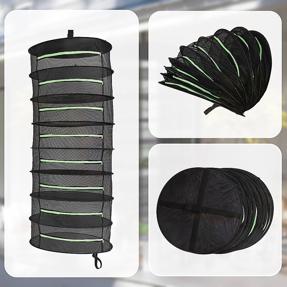 Gardening Accessories: Herb Drying Rack Net 8 Layer Dryer Mesh Hanging Dryer Rack Zipper Dry Rack