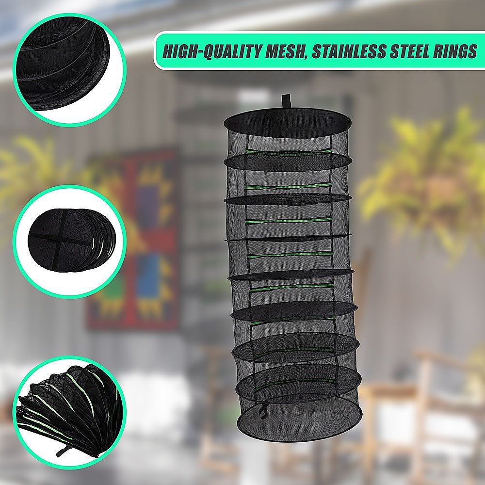 Gardening Accessories: Herb Drying Rack Net 8 Layer Dryer Mesh Hanging Dryer Rack Zipper Dry Rack