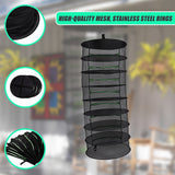 Gardening Accessories: Herb Drying Rack Net 8 Layer Dryer Mesh Hanging Dryer Rack Zipper Dry Rack