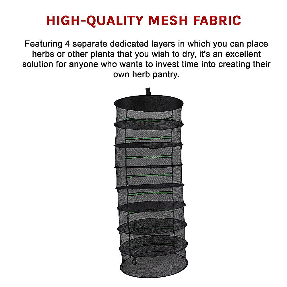 Gardening Accessories: Herb Drying Rack Net 8 Layer Dryer Mesh Hanging Dryer Rack Zipper Dry Rack