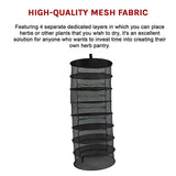 Gardening Accessories: Herb Drying Rack Net 8 Layer Dryer Mesh Hanging Dryer Rack Zipper Dry Rack