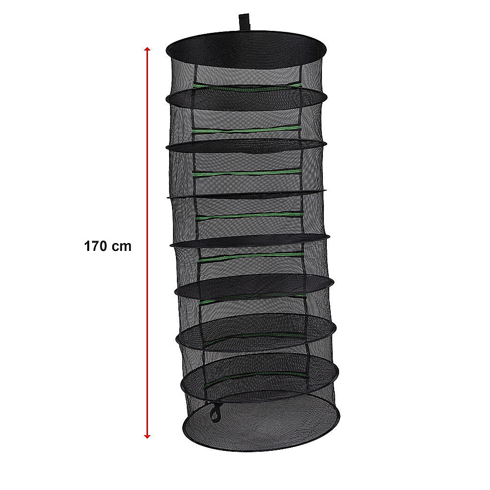 Gardening Accessories: Herb Drying Rack Net 8 Layer Dryer Mesh Hanging Dryer Rack Zipper Dry Rack