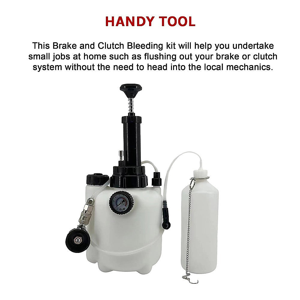 Masonry Tools: Bleed Tool Pressure 3 ltr Brake & Clutch Bleeding System Fluid Bleeder