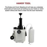Masonry Tools: Bleed Tool Pressure 3 ltr Brake & Clutch Bleeding System Fluid Bleeder