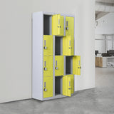 12-Door Locker for Office Gym Shed School Home Storage - 4-Digit Combination Lock