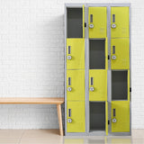 12-Door Locker for Office Gym Shed School Home Storage - 4-Digit Combination Lock