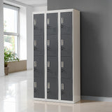 12-Door Locker for Office Gym Shed School Home Storage - Standard Lock with Keys