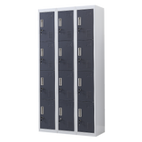 12-Door Locker for Office Gym Shed School Home Storage - Standard Lock with Keys