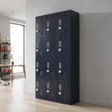 12-Door Locker for Office Gym Shed School Home Storage - 3-Digit Combination Lock