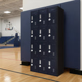 12-Door Locker for Office Gym Shed School Home Storage - 3-Digit Combination Lock