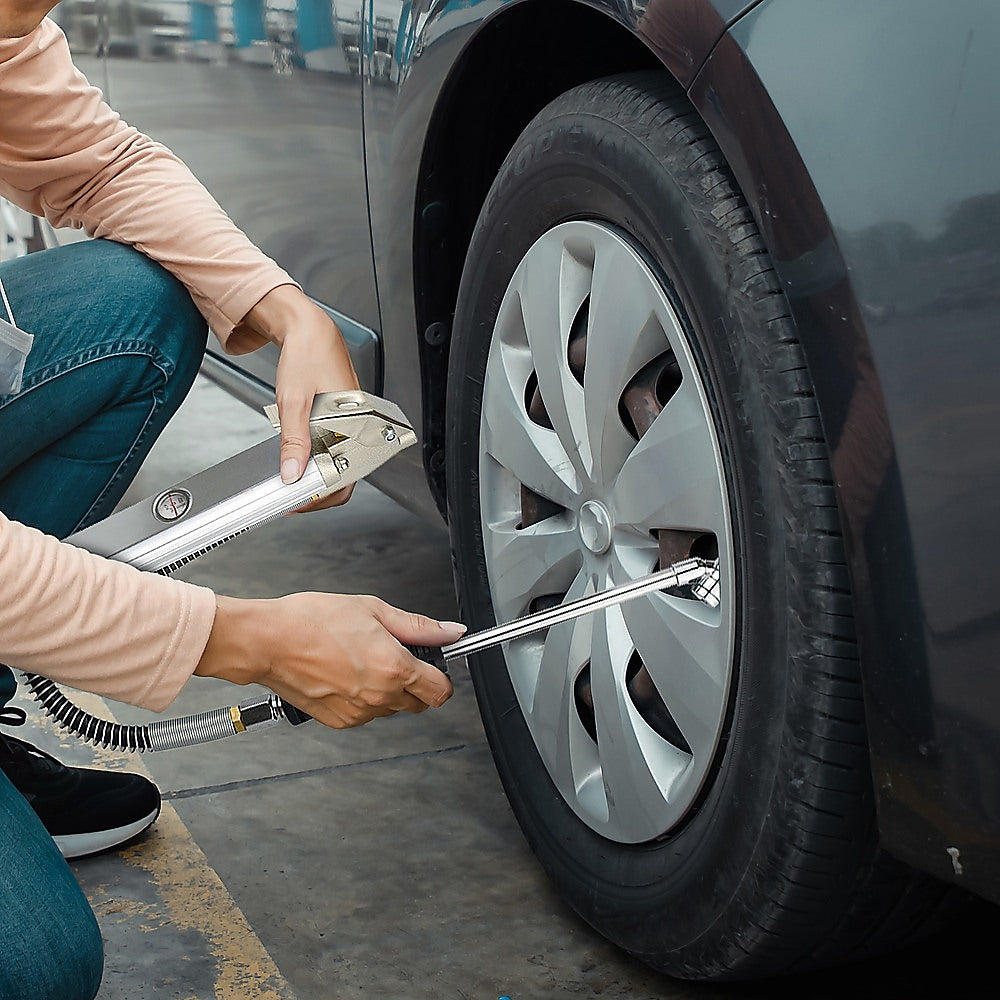 Masonry Tools: Professional Tyre Inflator with Gauge Air Line Pressure Tester Tyre Pump