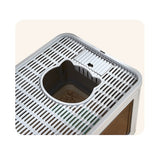 Cat Litter: Jumbo Hooded Cat Litter Box Tray Pet Kitty Toilet for Large Cats w Hair Grooming