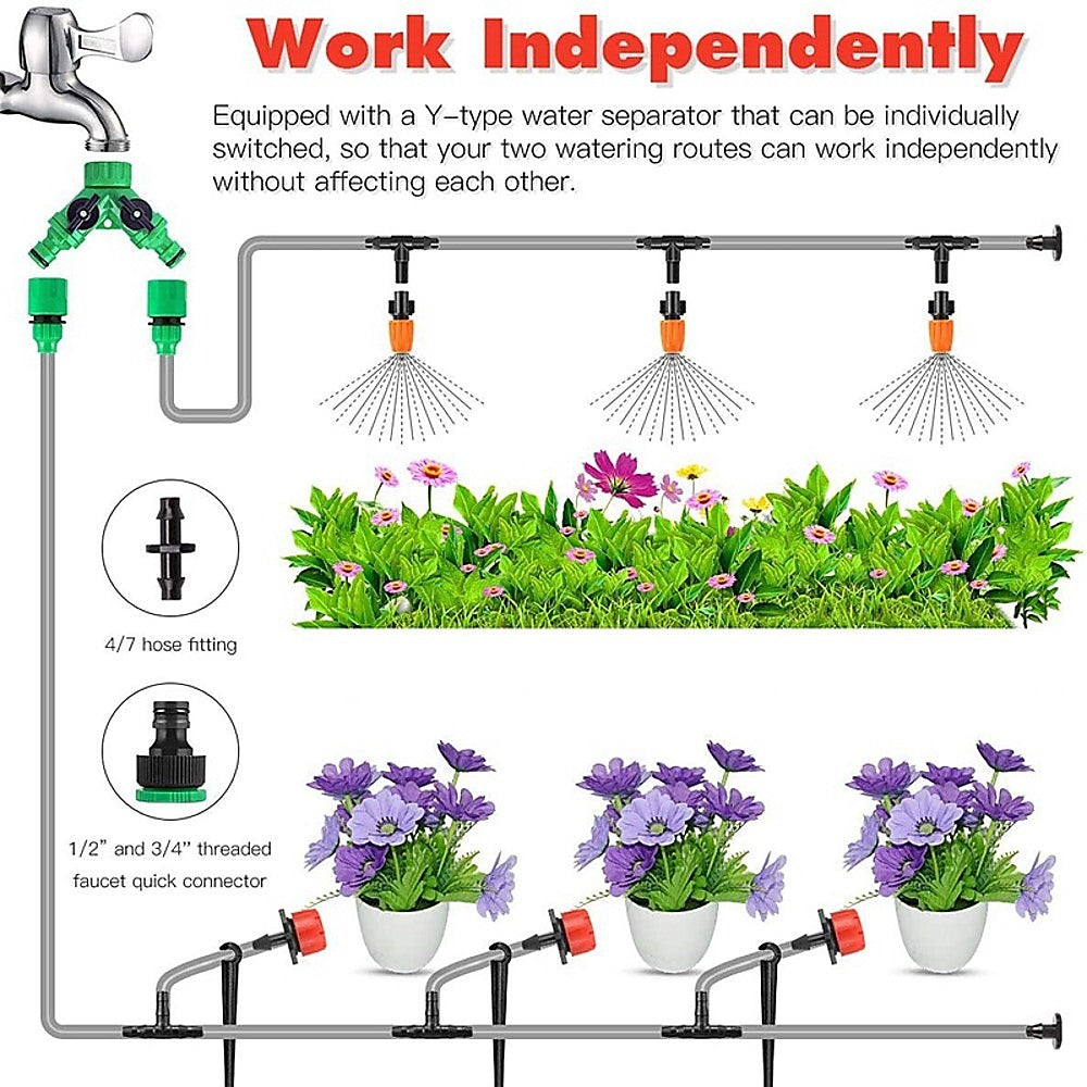 Gardening Accessories: Drip Irrigation System Plant Self Garden Watering Hose Spray Kit