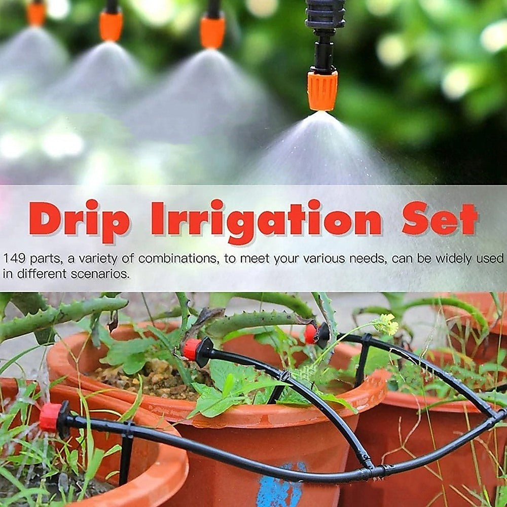Gardening Accessories: Drip Irrigation System Plant Self Garden Watering Hose Spray Kit