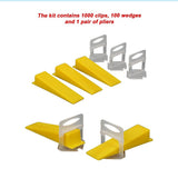 1000x Tile Leveling System Clips Levelling Spacer Tiling Tool Floor Wall
