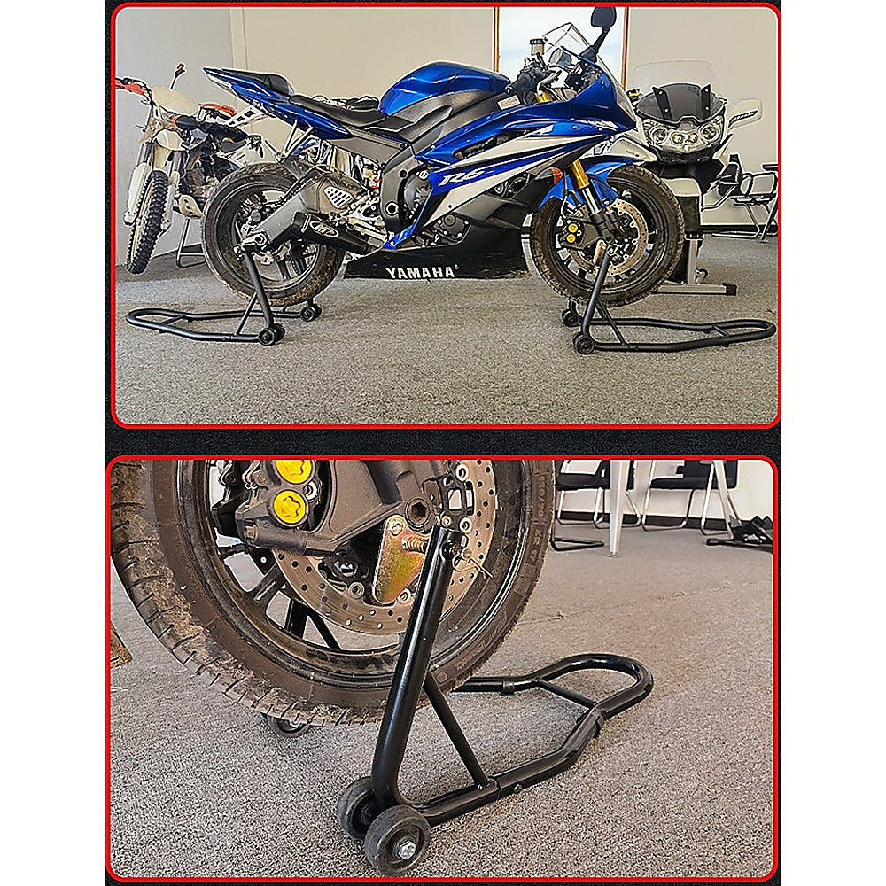 Masonry Tools: Rear Motorcycle Stand Heavy-Duty Motorbike Lift Paddock Carrier Bike Fork