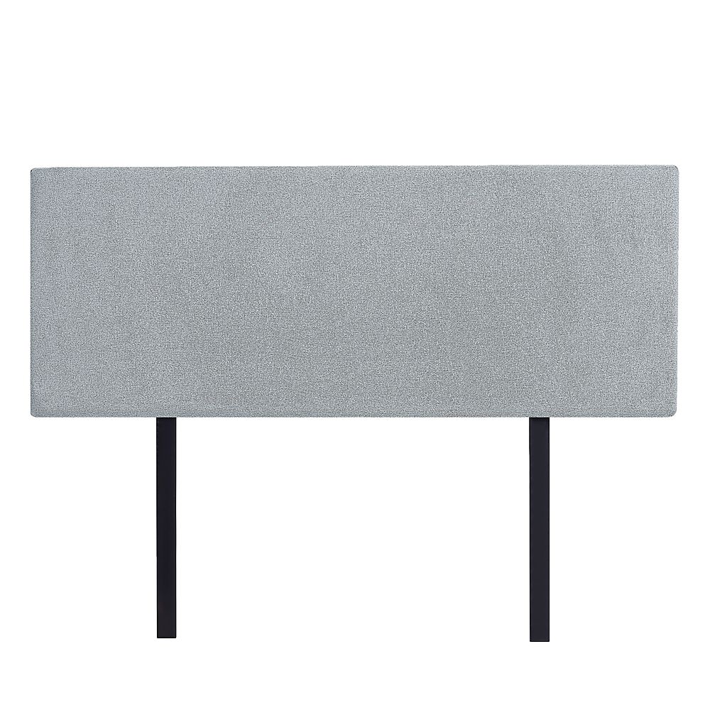 Headboards: Linen Fabric Queen Bed Deluxe Headboard Bedhead - Stone Grey