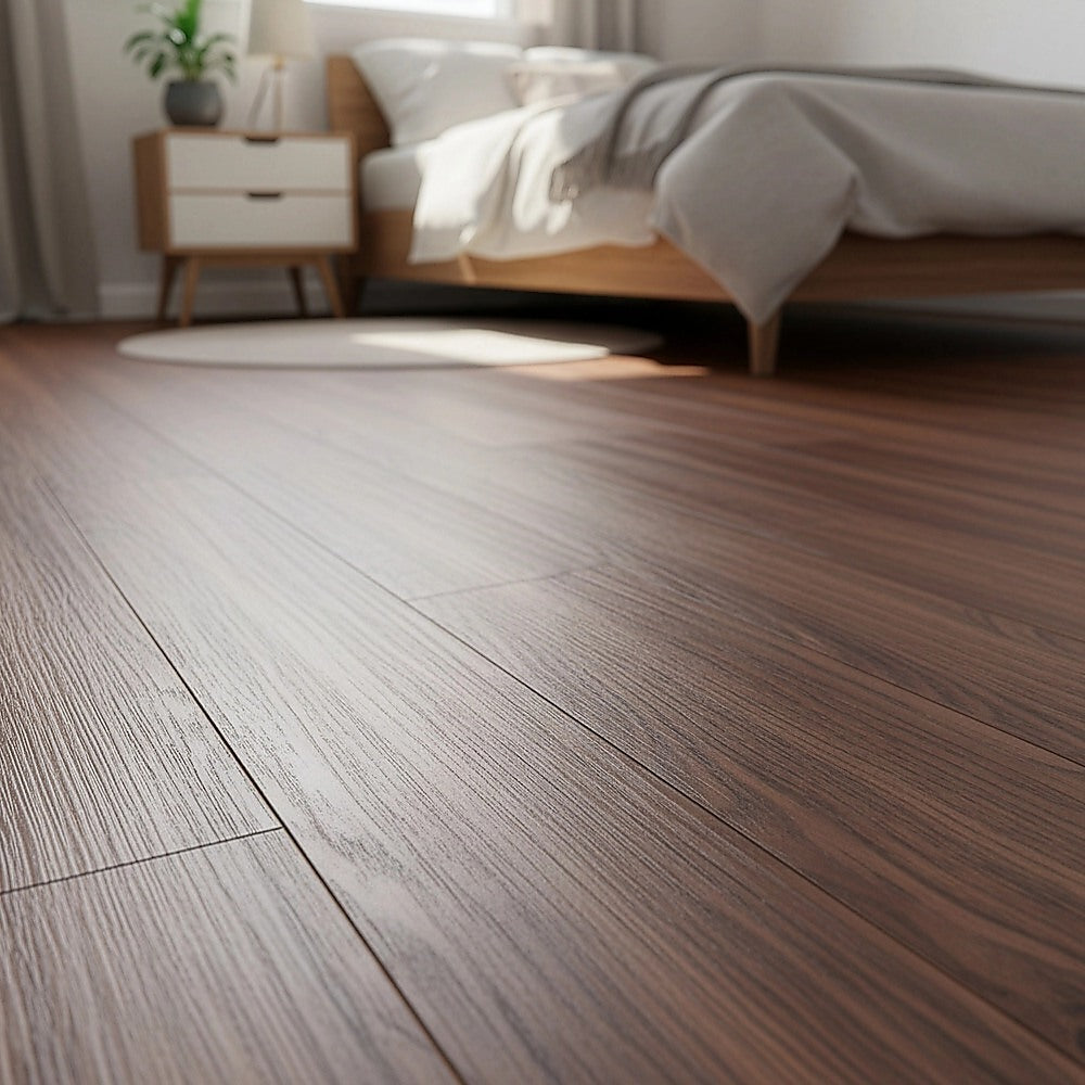 Sofas & Sofa Beds: Vinyl Floor Tiles Self Adhesive Flooring Teak Wood Grain 16 Pack 2.3SQM