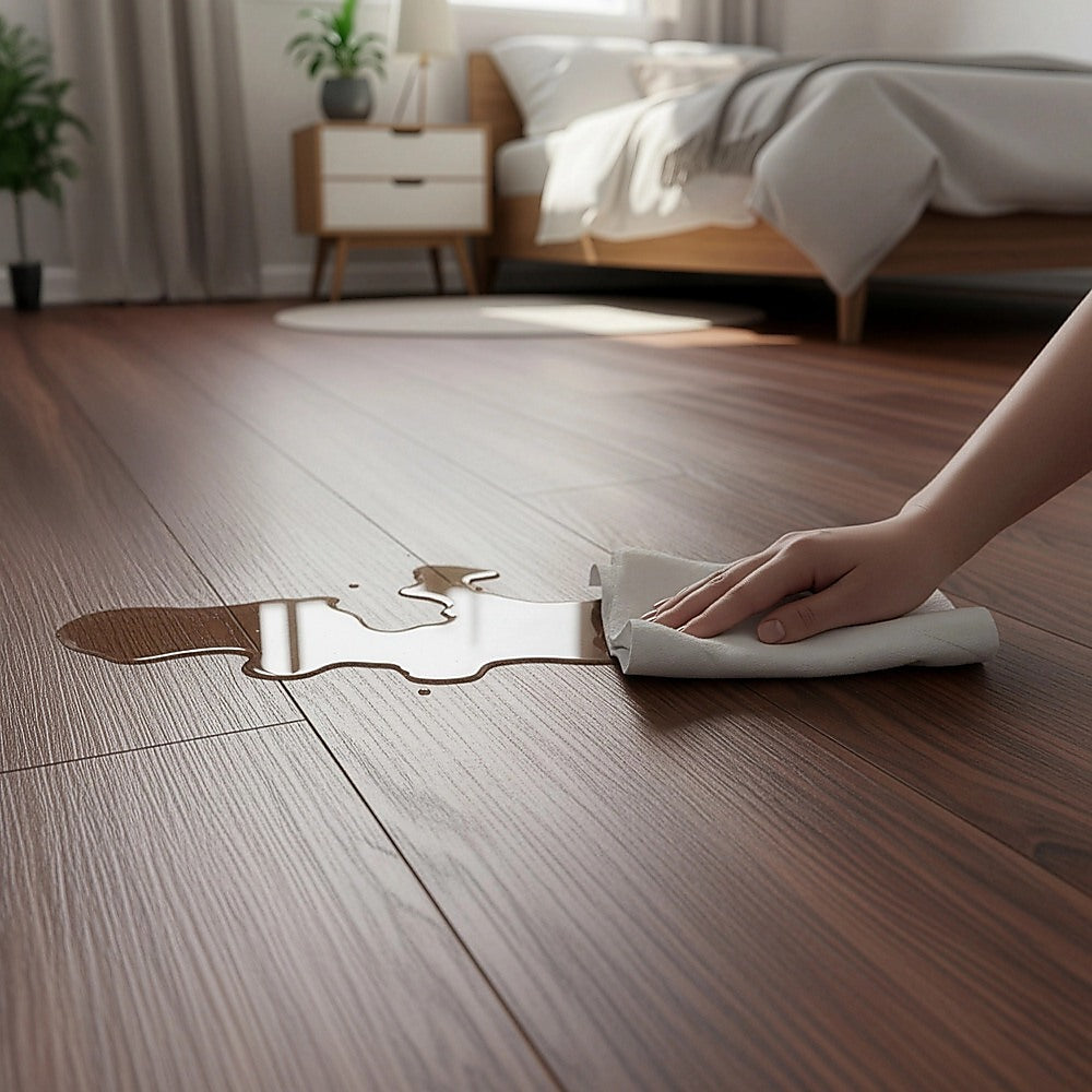 Sofas & Sofa Beds: Vinyl Floor Tiles Self Adhesive Flooring Teak Wood Grain 16 Pack 2.3SQM