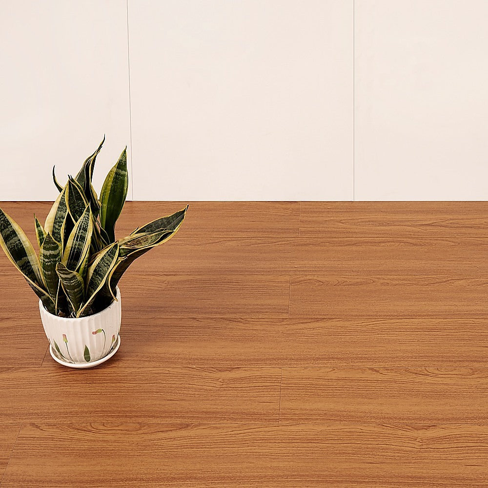 Flooring: Vinyl Floor Tiles Self Adhesive Flooring African Mahogany Wood Grain 16 Pack 2.3SQM