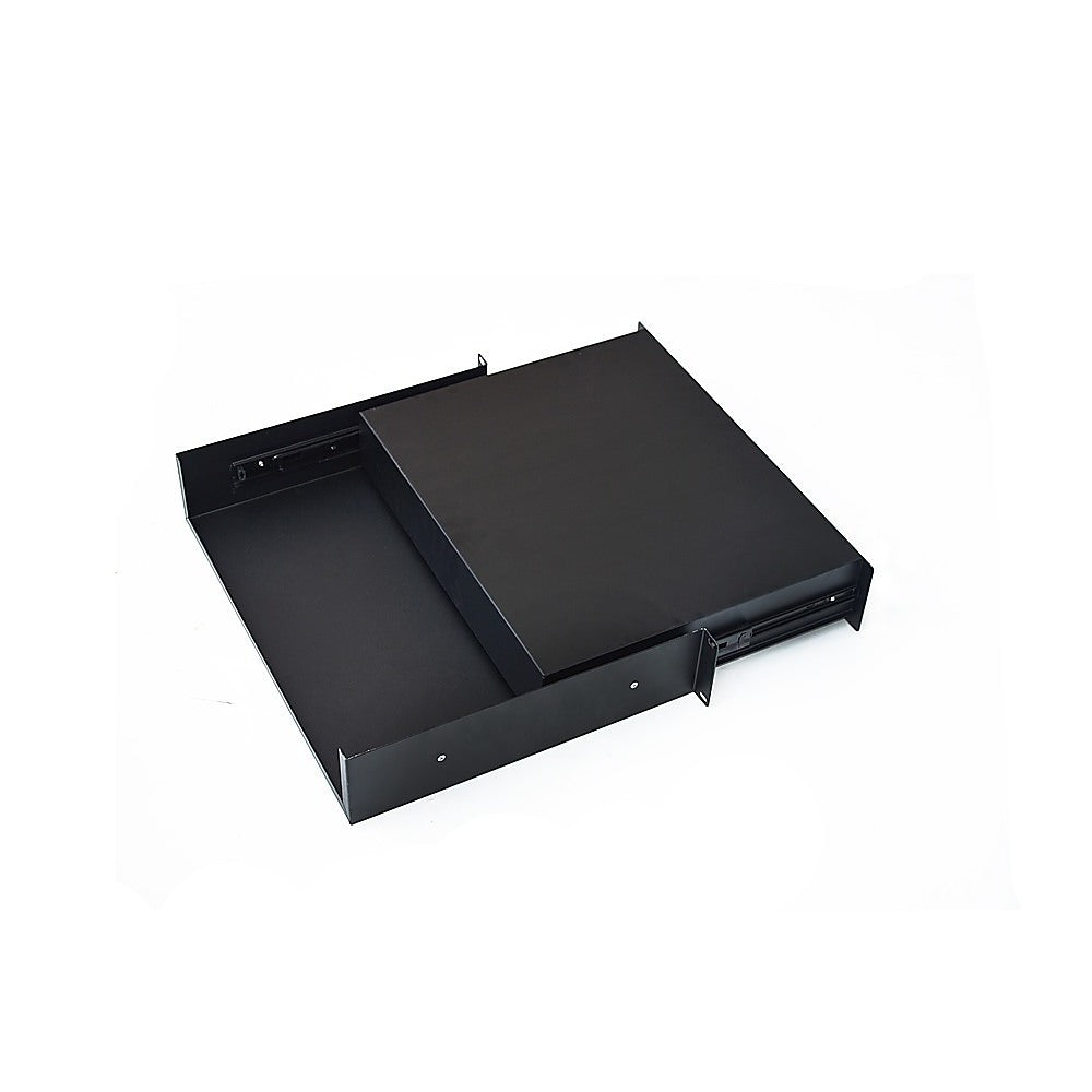 Audio Accessories: 19" Rack Mount 2U Locking Drawer Pro Audio DJ Server Rack Lock Storage Cabinet