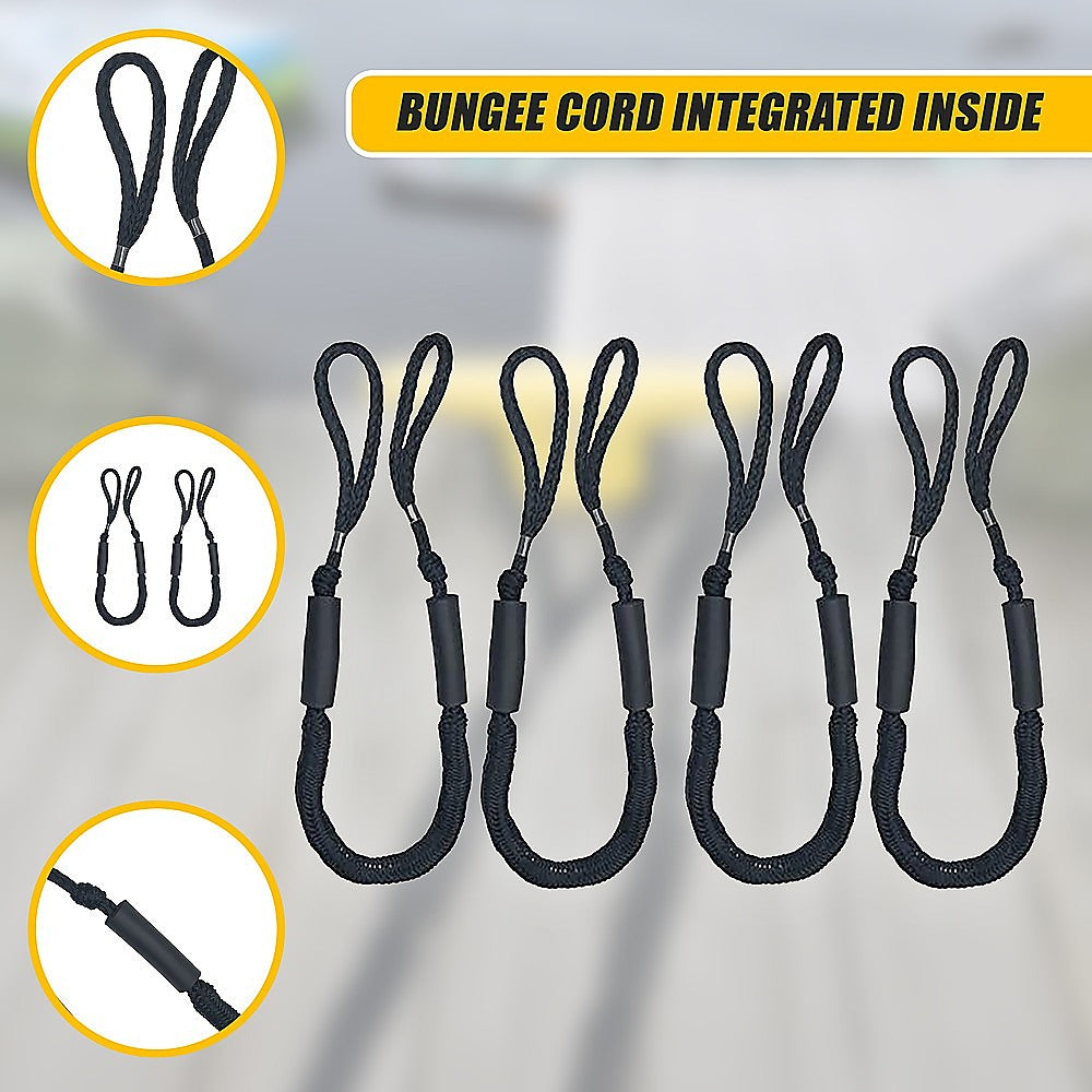 Masonry Tools: 4 Pack Marine Bungee Dock Line Boat Mooring Rope Anchor Cord Stretch