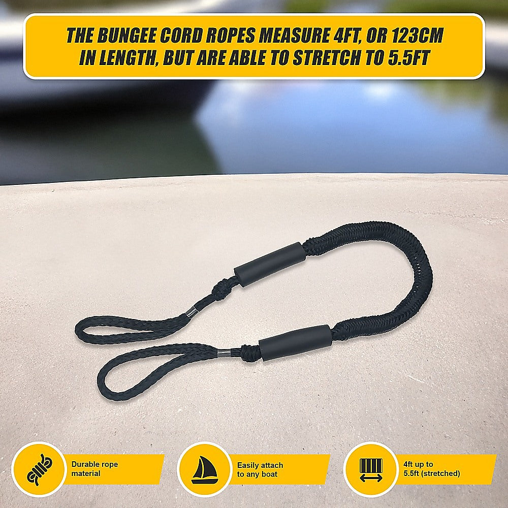 Masonry Tools: 4 Pack Marine Bungee Dock Line Boat Mooring Rope Anchor Cord Stretch